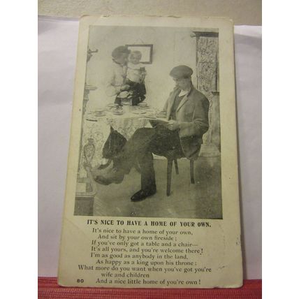 A HOME OF YOUR OWN poem ANTIQUE unused postcard c.1905 /