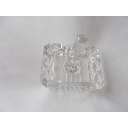 RING HOLDER /OBLONG ART DECO STYLE GLASS (08/02)