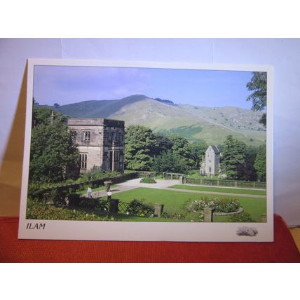ILAM HALL AND CHURCH, DERBYSHIRE unused postcard by Millstone Cards =