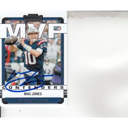 MAC JONES 2023 AUTOGRAPHED NEW ENGLAND PATRIOTS MVP ALL-PRO QUARTERBACK CARD