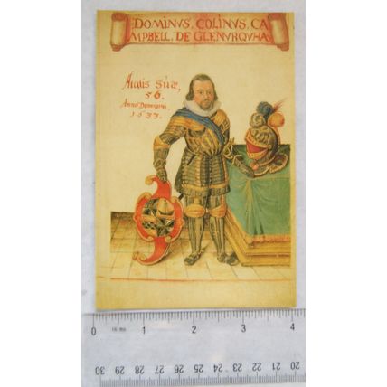 postcard Portrait of Colin Campbell, Laird of Glenurquhay Black Book of Taymouth