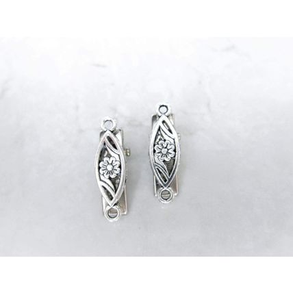 Set of 2 extra tiny small silver metal alligator hair clip for fine thin hair
