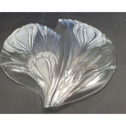 SAVOIR VIVRE Crystal Glass Serving Platter Tray Vintage 80's Germany