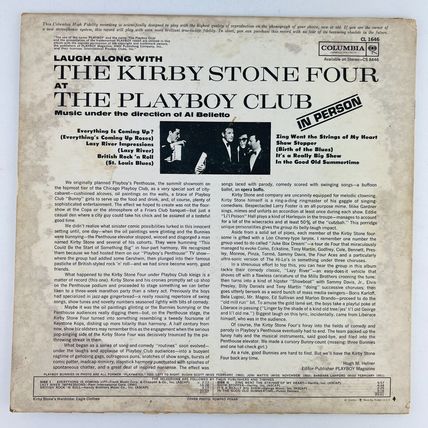 Laugh Along With The Kirby Stone Four At The Playboy Club In Person Vinyl LP