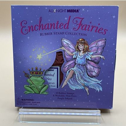 Vintage Fairy New All Night Media Rare ENCHANTED FAIRIES RUBBER STAMP Set