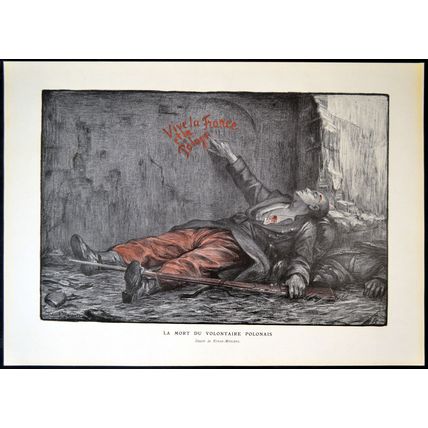 DEATH OF THE POLISH VOLUNTEER 1915 Korab-Mercere WORLD WAR I PRINT