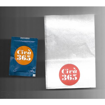 Tovagliolino da Caffè e Bustina Zucchero Vuota - 365