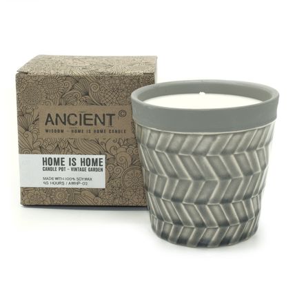 Home is Home Candle Pot - Vintage Garden