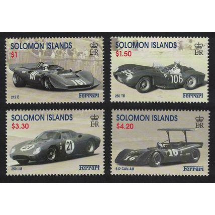 Solomon Is. Ferrari Racing Cars 4v 1999 MNH SG#947-950
