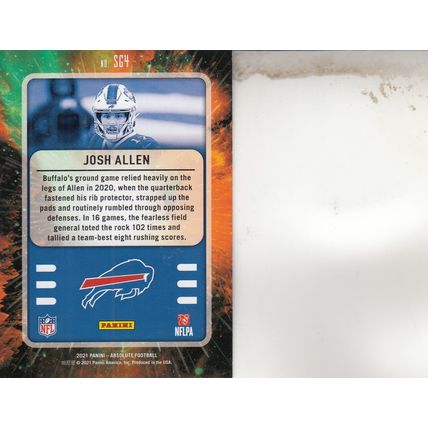 JOSH ALLEN 2021 AUTOGRAPHED BUFFALO BILLS ALL-PRO QUARTERBACK STAR GAZIN CARD