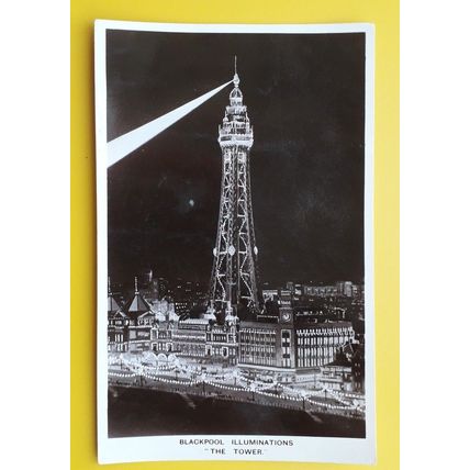 Blackpool Illuminations, The Tower - Lancashire postcard