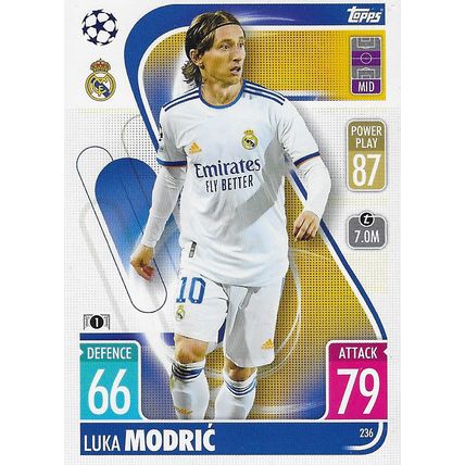 Match Attax UCL/UEL/UECL 2021-22: Real Madrid CF, Midfielder - Modrić