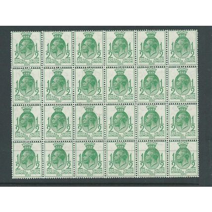 a george v puc sg434 sg 434 mnh block of 24 mnh nice multiple