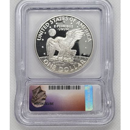 1972-S Silver Eisenhower Dollar ICG PR70 DCAM Signed by Austin Hutto (President)