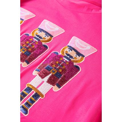Rose Red Nutcracker Graphic Christmas Holiday T Shirt