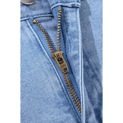 Dusk Blue Pleated Patchwork Wide Leg Lightweight Denim Shorts