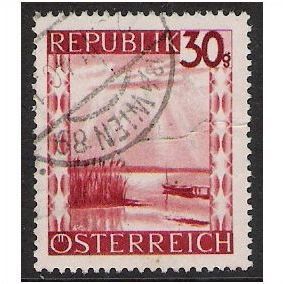 Mi 753: 30 g. brown-red Definitive Stamp: Neusiedler Lake, Burgenland.