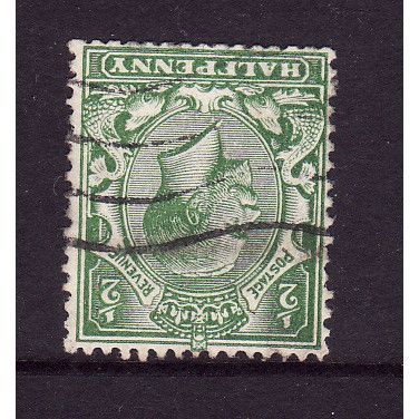 GREAT BRITAIN 1924 SG 418i 1/2d GREEN WMK INVERTED FINE USED#2