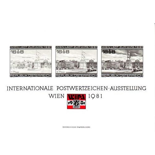 ÖSTERREICH AUSTRIA [1980] MiNr 1629 ( Schwarzdruck ) Gedenkblatt 7