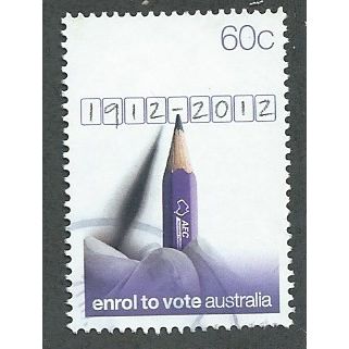 AUS 2012 60c 'ENROL TO VOTE' FINE USED (EBID42-681)
