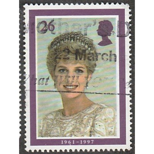 1998 Diana, Princess Of Wales Commemoration. 26p Wearing Tiara. 1991 Fine Used