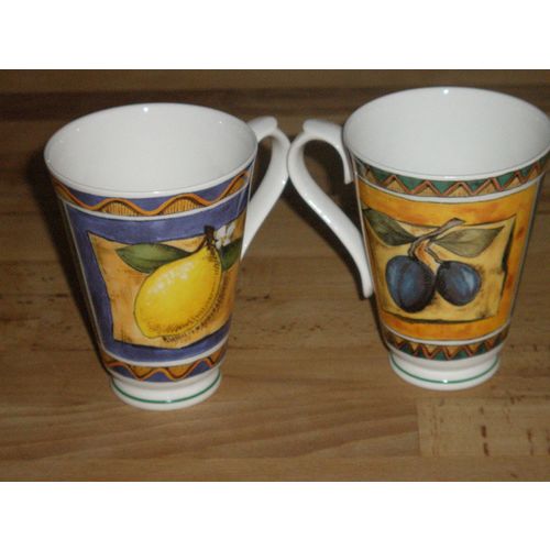 Two Roy Kirkham Bone China Rioja Mugs