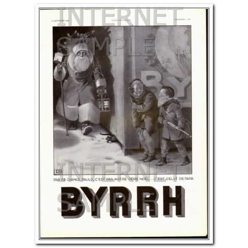 BYRRH 1938 Father Christmas art by Georges Leonnec aperitif vintage ad
