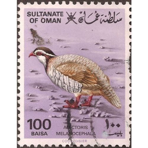 OMAN, BIRDS, Alectoris melanocephala, lilac 1982, 100 baisa