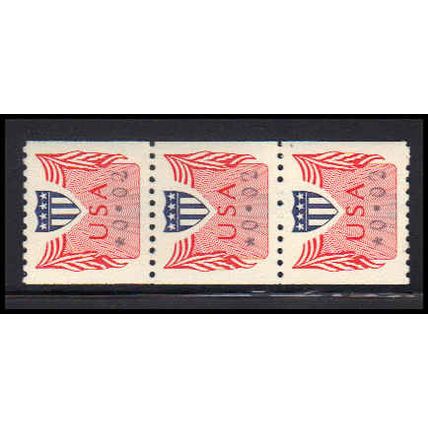 CVP31 2c Shield Very Fine MNH Dry Gum Strip of 3 PA5149