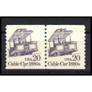 2263 20c Cable Car Fine MNH Dry Gum CNP Left 2 PA0990