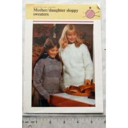 1986 Quick & Easy, Mother/daughter sloppy sweaters, Pingouin Orage
