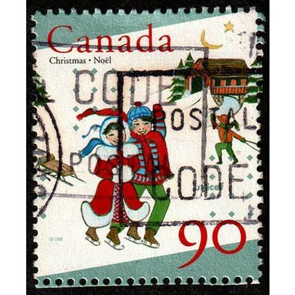 Canada 1996 Christmas 90c Used Stamp.