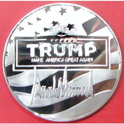 Donald Trump Mug Shot. Challenge Coin. 1.50" Silver Tone. 73b.