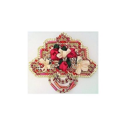 Ribbon Embroidery Beaded Floral Artistic Brooch Pin