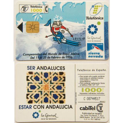 Spain Phone Card - Sierra Nevada, Skiing