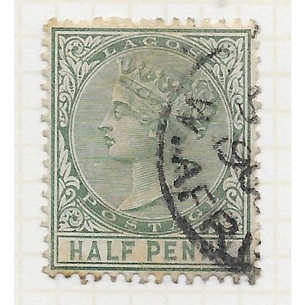 LAGOS 1884 HALF PENCE SG21 21 SG NIGERIA QV USED