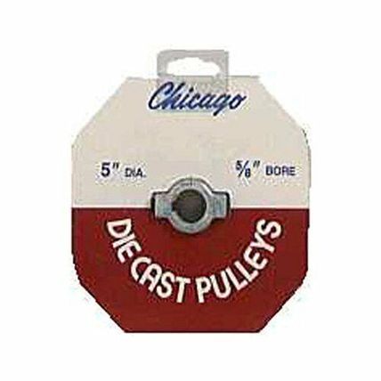 Chicago Die Cast 5 in. Dia. Zinc Single V Grooved Pulley