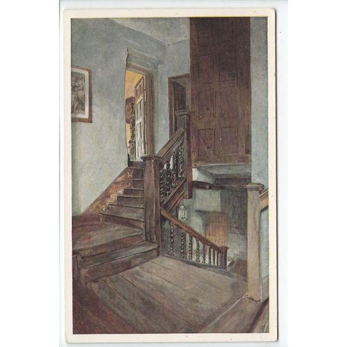 Sulgrave Manor Staircase Oxfordshire Art Postcard SI2