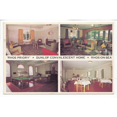 Rhos Priory Dunlop Convalescent Home Rhos-on-Sea 1977 Postcard 81415