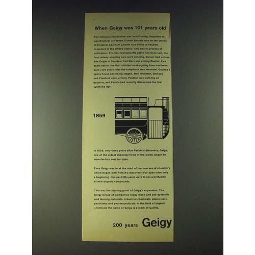 1958 Geigy Group of Companies Ad - When Geigy was 101 years old