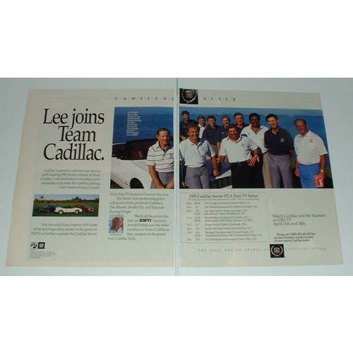1991 Cadillac Car Ad w/ Arnold Palmer, Lee Trevino +
