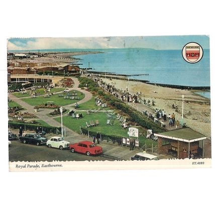 ROYAL PARADE, EASTBOURNE, SUSSEX used postcard.by Elgate.. 1978 pm #