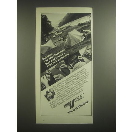 1981 Velcro Leisure Products Ad - Out here, you need fasteners