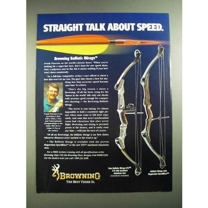 1994 Browning Ballistic Mirage Bows Advertisement - Straight Talk