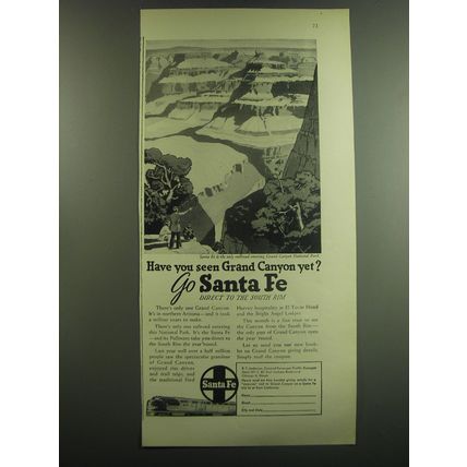 1949 Santa Fe Railroad Ad - Have you seen Grand Canyon yet?