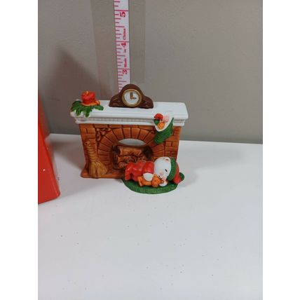 Vintage Avon Fireplace Friends Candle Holder with Bayberry Tealight Candle IOB