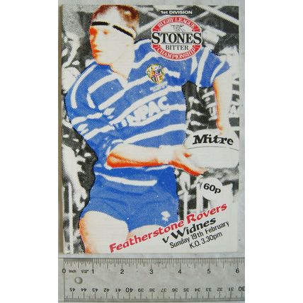 1989 programme Featherstone Rovers v. Widnes