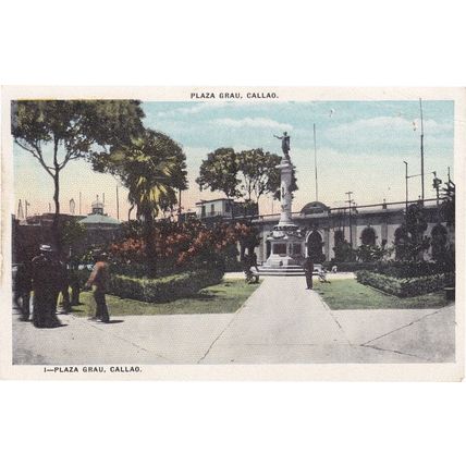 Plaza Grau Callao Italy Old Postcard