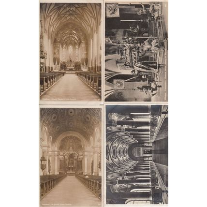 Munchen Frauenkirche St Josefs Johann Baptist 4x Religious Real Photo Postcard s