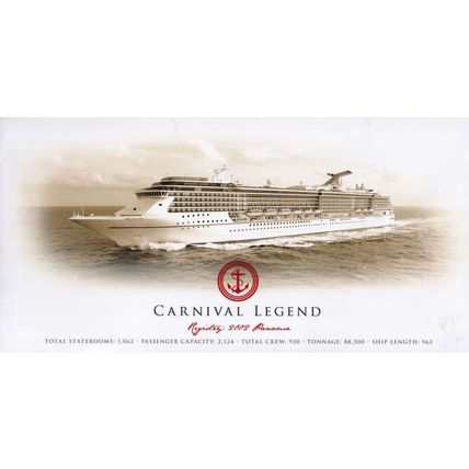 Carnival Legend Car Windscreen Sticker Ferry Liner Ship